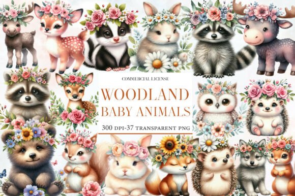 Download Woodland Baby Animals Clipart - Woodland baby animals Collection