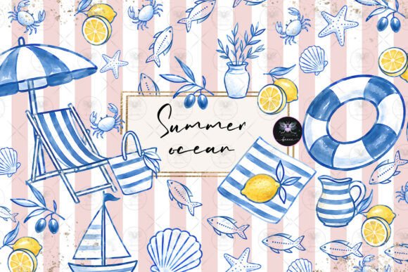 Download Summer Sea Ocean Clipart Watercolor - Ocean clipart Collection