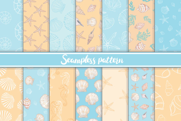 Download Set Sea Seamless Patterns - Seamless Collection