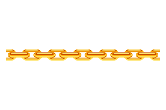 Download Golden Chain Border. Seamless Horizontal - Seamless Collection