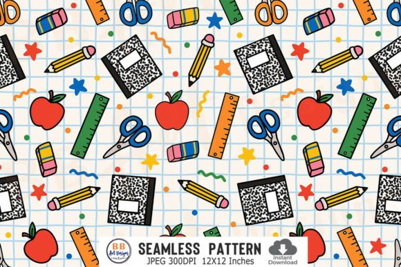 Download Back to School Seamless Pattern Paper - Seamless Collection
