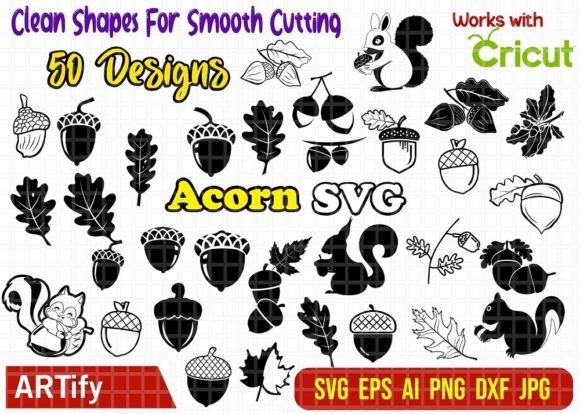Download Acorn SVG Bundle Oak Leaves Acorn Clipat - Acorn Collection