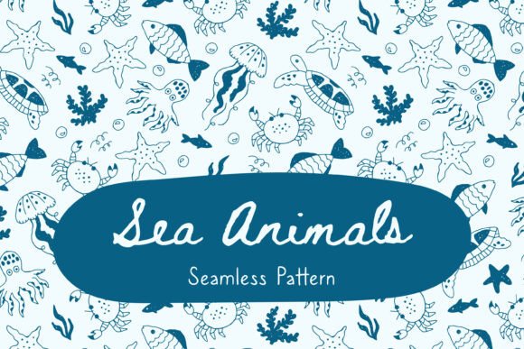 Download Sea Animals Seamless Pattern &amp; Paper - Seamless Collection