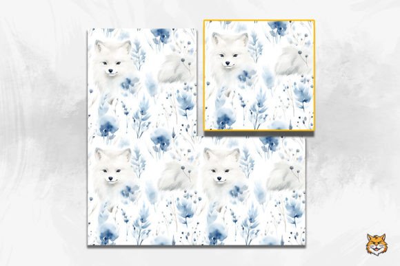 Download Arctic Fox Seamless Pattern - Seamless Collection