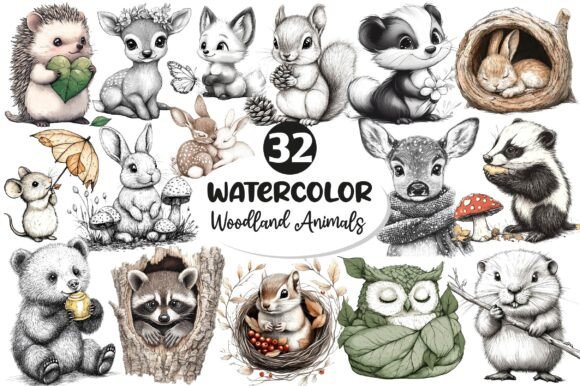 Download Woodland Baby Animals Clipart - Woodland baby animals Collection
