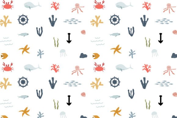 Download Under the Sea Seamless Pattern - Seamless Collection